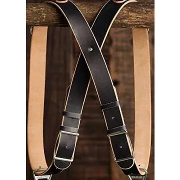 HoldFast Gear Money Maker Bridle Leather 2-Camera Harness Black, Hardware, Medium