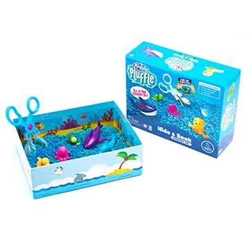 Educational Insights Playfoam Pluffle Ocean Sensory Set with 2 Colors of Playfoam Pluffle, 9 Piece Set, Ages 3+