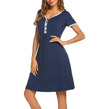 Ekouaer Maternity Nursing Nightgown for New Moms Comfort