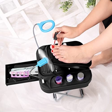Adjustable Pedicure Foot Rest with Fan & Storage Box