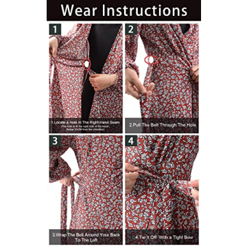 PRETTYGARDEN Women's Casual Long Summer Dresses Boho Floral Wrap V Neck Short Sleeve Split Maxi Beach Dress (Red -1,Small)