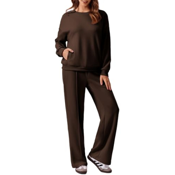 Soft and Stylish PINSPARK Women's Two Piece Fall Tracksuit with Pockets