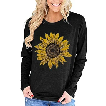 Pfvkeree Women's Sunflower Graphic T-Shirt - Cute, Comfortable, and Stylish!
