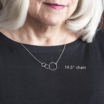 EFYTAL 3 Generations Necklace for Moms and Grandmas