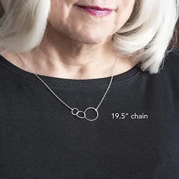 EFYTAL 3 Generations Necklace for Moms and Grandmas