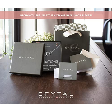 EFYTAL 3 Generations Necklace for Moms and Grandmas
