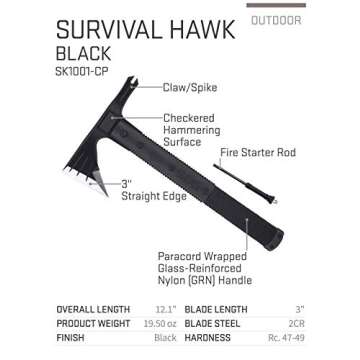 SOG Survival Hawk Tactical Hatchet & Folding Shovel 18.25 Inches