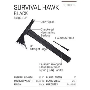 SOG Survival Hawk Tactical Hatchet & Folding Shovel 18.25 Inches