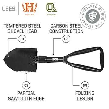 SOG Survival Hawk Tactical Hatchet & Folding Shovel 18.25 Inches