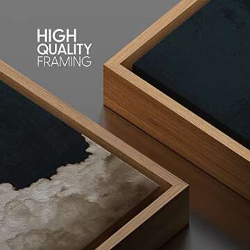 SIGNWIN Framed Canvas Print Wall Art Dark High Contrast Storm Clouds in Sky Nature Wilderness Photography Modern Art Rustic Landscape Relax/Calm for Living Room, Bedroom, Office - 16"x24" Natural