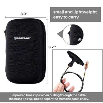 BOOSTEADY Multi-Caliber Gun Cleaning Kit in Zippered Case