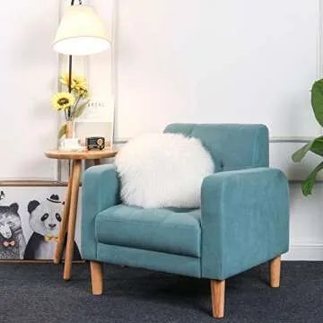 Confibona Real Mongolian Lamb Fur Round Throw Pillow