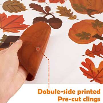 Ivenf Thanksgiving Window Clings for Autumn Decor