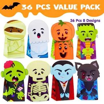 JOYIN 36PCS Halloween Treat Bags for Kids and Parties