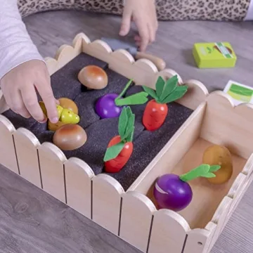My Little Garden Wooden Vegetable Playset for Kids