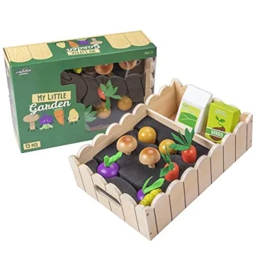 My Little Garden Wooden Vegetable Playset for Kids