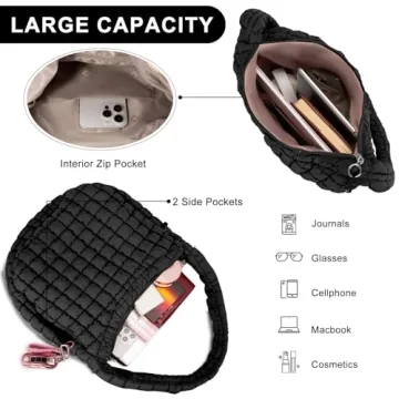 Stylish Quilted Puffer Tote Bag for Women - Ideal Gift