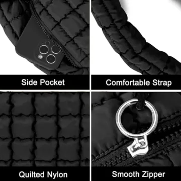 Stylish Quilted Puffer Tote Bag for Women - Ideal Gift