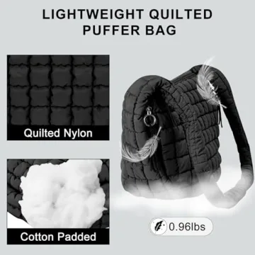 Stylish Quilted Puffer Tote Bag for Women - Ideal Gift