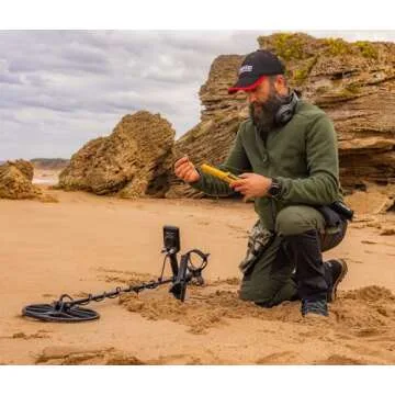 NOKTA AccuPOINT Metal Detector Pinpointer, Professional Waterproof Handheld Pin Pointer Wand with Color LCD Screen, Gold & Iron Tones NOKTA DETECTION TECHNOLOGIES