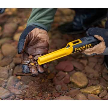 NOKTA AccuPOINT Metal Detector Pinpointer, Professional Waterproof Handheld Pin Pointer Wand with Color LCD Screen, Gold & Iron Tones NOKTA DETECTION TECHNOLOGIES