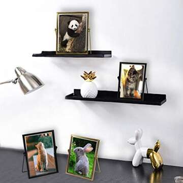 Miaowater 4x6 Picture Frames,Black Photo Frame Decor with Plexiglas Cover High Definition Glass Desk Pictures Display