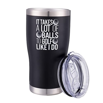 Misty Hawk Golf Mug Tumbler - Perfect Gift for Golf Lovers and Coffee Drinkers