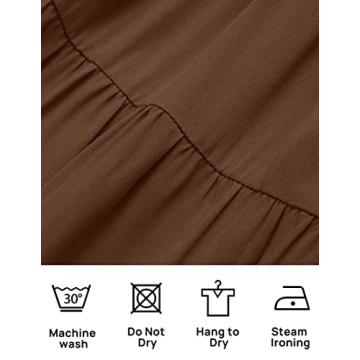 ZESICA Women's Boho Off Shoulder Maxi Dress in Coffee