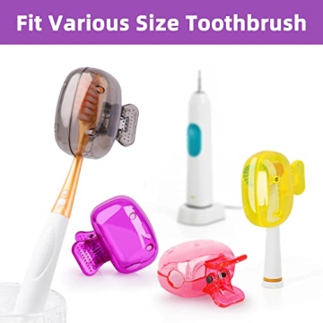Vibrant Travel Toothbrush Head Covers Set for Hygiene
