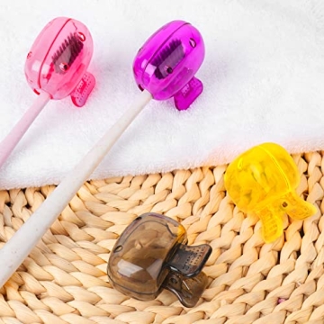 Vibrant Travel Toothbrush Head Covers Set for Hygiene
