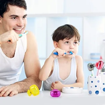Vibrant Travel Toothbrush Head Covers Set for Hygiene