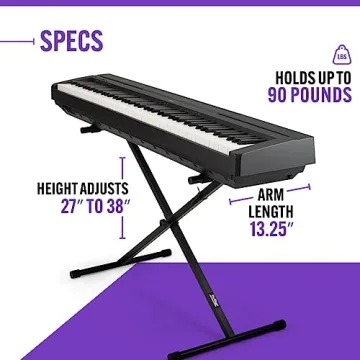 On-Stage KS7190 Adjustable Keyboard Stand - Sturdy & Portable