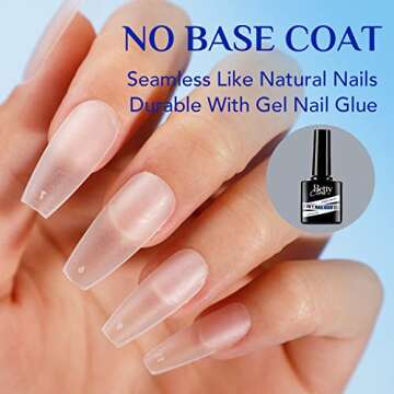 Coffin Nail Tips - BettyCora Soft Gel Nail Tips Pre Buffed Acrylic False Nail Tips for Press on Nails Extensions Tip DIY Manicure at Home, 300Pcs, 15Sizes, Full Matte, Medium Coffin