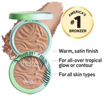 Physicians Formula Murumuru Butter Bronzer, Moisturizing, Nourishing Murumuru Butter for Silky Glow,...