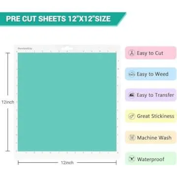 HTVRONT Heat Transfer Vinyl Bundle: 24 Pack 12"x12" Iron on Vinyl Sheets for T-Shirt, 21 Assorted Colors HTV Vinyl with 1 Teflon Sheet & Weeding Hooks