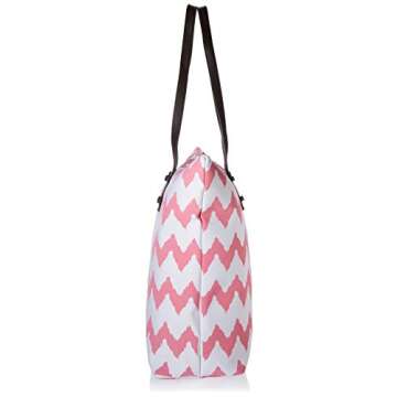 X-Large Pink Chevron Beach Bag - Stylish & Durable Tote