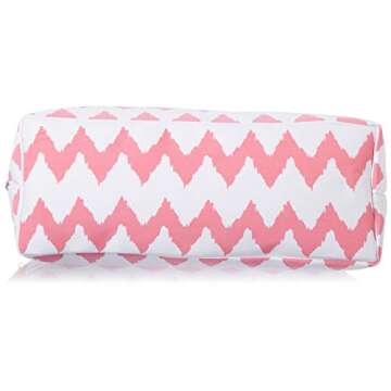 X-Large Pink Chevron Beach Bag - Stylish & Durable Tote