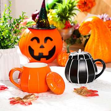 Romooa Pumpkin Mugs - Perfect for Fall Gatherings