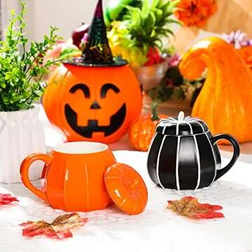Romooa Pumpkin Mugs - Perfect for Fall Gatherings