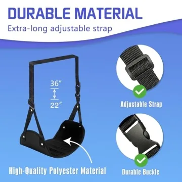 Comfortable Airplane Foot Hammock - 2-Pack Travel Essential