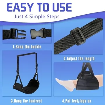 Comfortable Airplane Foot Hammock - 2-Pack Travel Essential