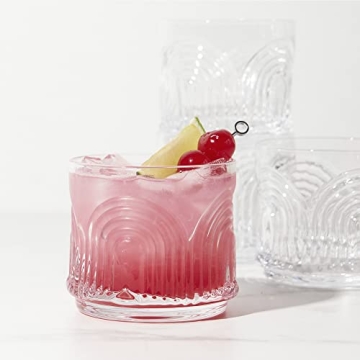 Viski Beau Stemless Lowball Glasses Set of 4 - 11oz