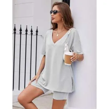 Ekouaer Womens 2 Piece Lounge Sets for Comfortable Fit