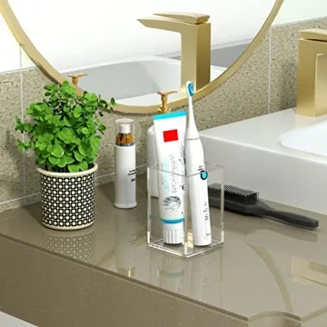 NIUBEE Acrylic 4 Pack Desktop Stationery Organizer Set