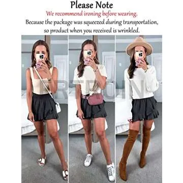 FRTROIN Skorts Skirts for Women Fashion Mini Wrap Skirt Flowy Linen Cotton High Waisted Shorts for S...