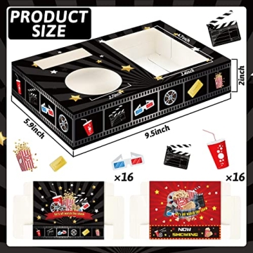 OBUSATT Movie Night Snack Trays - 32 Disposable Holders