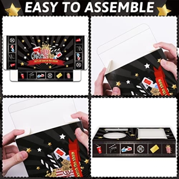 OBUSATT Movie Night Snack Trays - 32 Disposable Holders