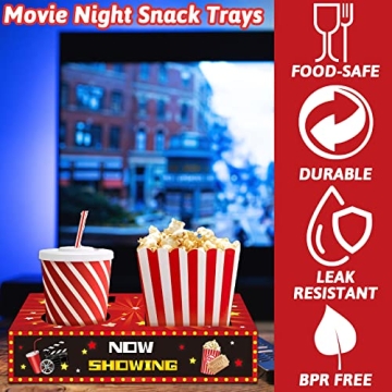 OBUSATT Movie Night Snack Trays - 32 Disposable Holders