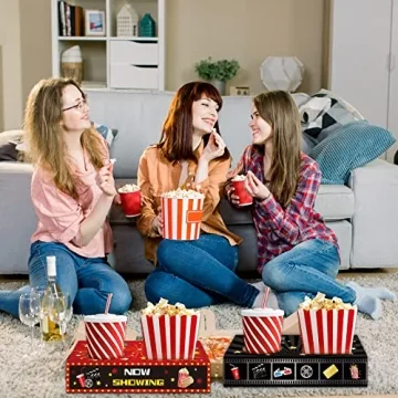 OBUSATT Movie Night Snack Trays - 32 Disposable Holders