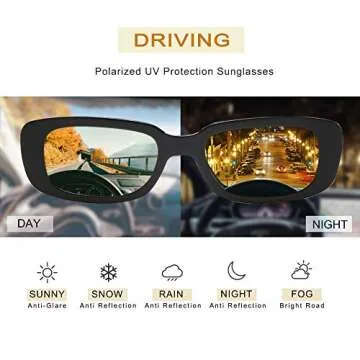 VANLINKER Driving Shades Rectangle Sunglasses for Men UV Protection Small Wide Retro Frame Fashion Shades 90’s Vintage Escape VL9529 Yellow